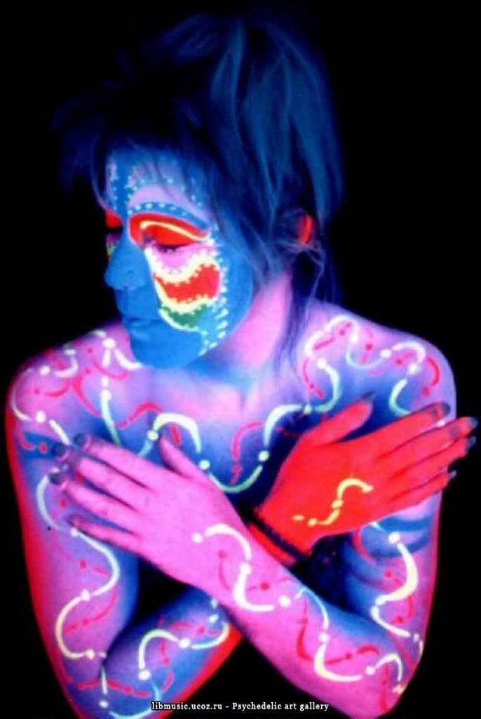 Psychedelic Women With Body Art Painting