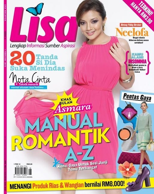 mjlisa2 Diana Danielle Nampak Biru Dalam Cover Majalah Lisa Yang Terbaru