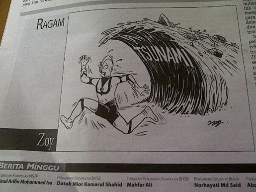 karikatur berita harian