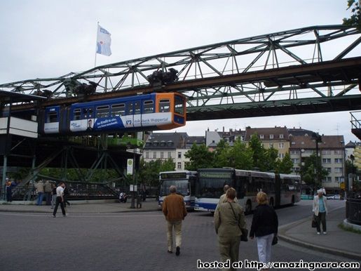 hanging train in germany