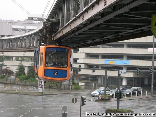 hanging train in germany
