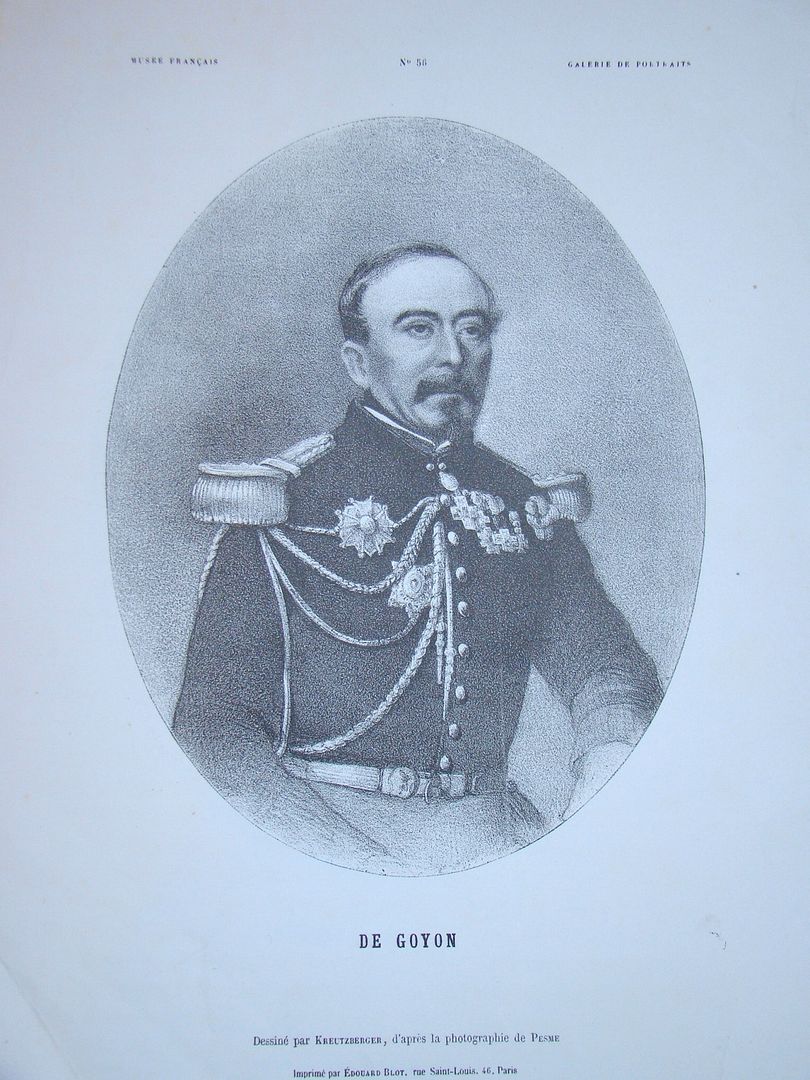 Litho Portrait General Charles De Goyon Militaire Napoleon Iii