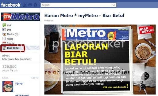 facebook harian metro